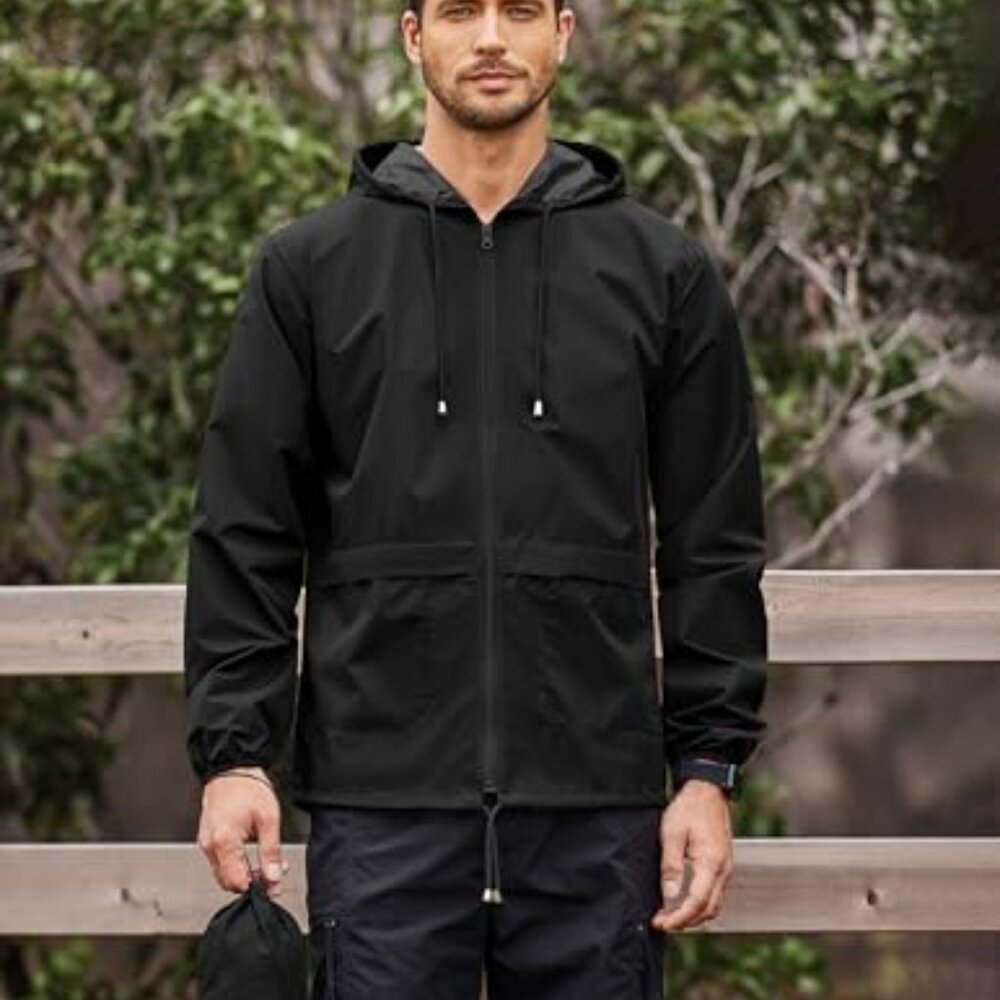 Lightweight Packable Rain Jacket Waterproof Windp… - image 3